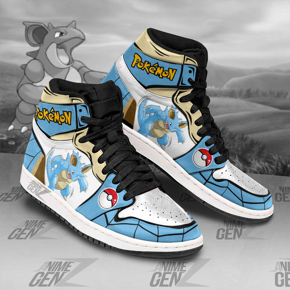Pokemon Nidoqueen JD Sneakers Custom Pokemon Anime Shoes