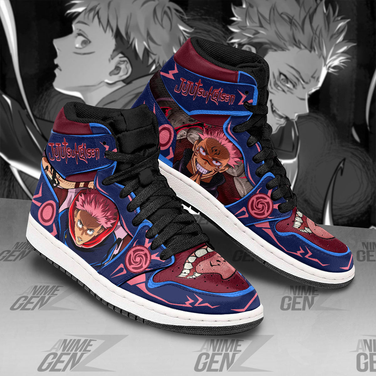 Jujutsu Kaisen JD Sneakers Yuji Itadori Sukuna Custom Anime Shoes