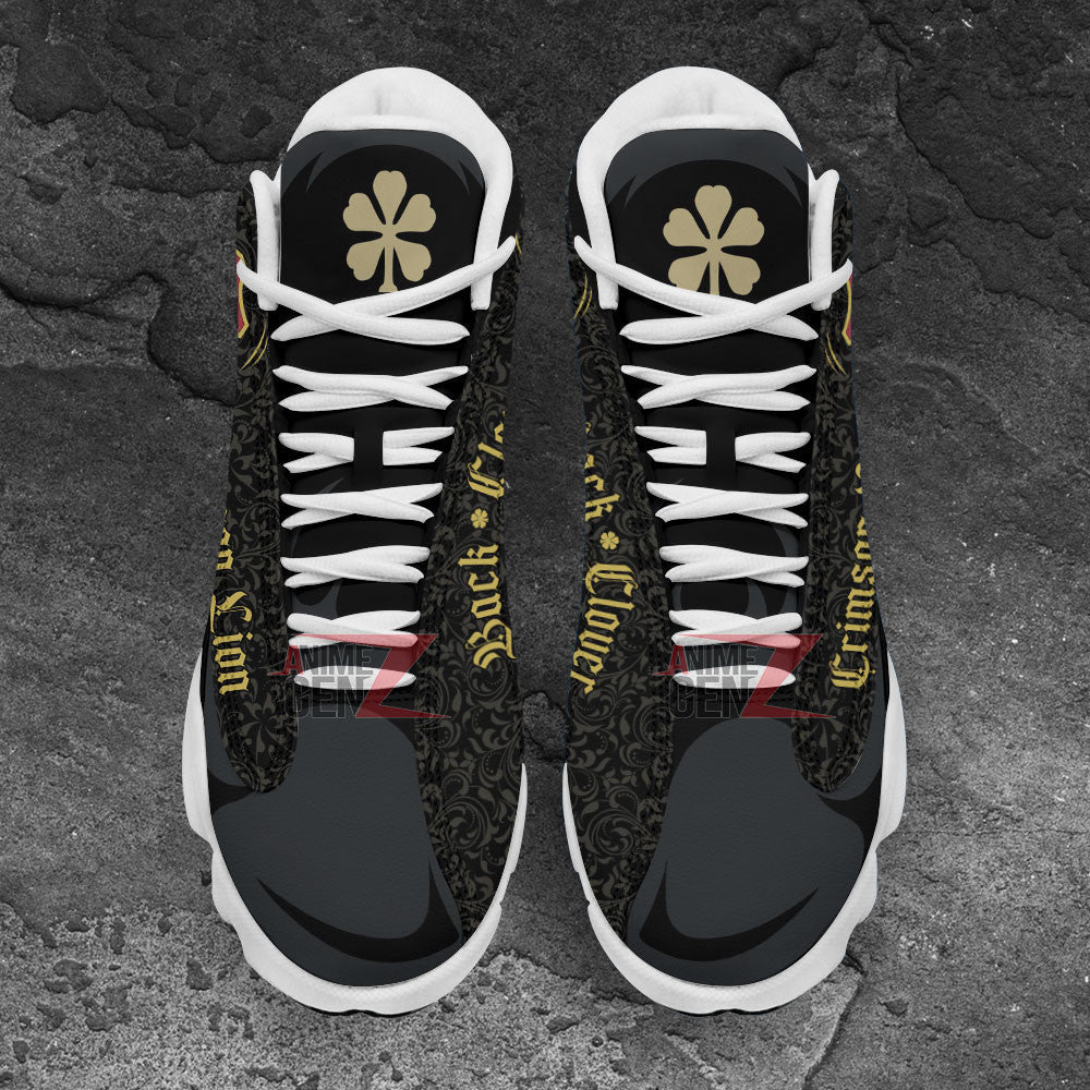 Back Clover Crimson Lion Air Jordan 13 Custom Anime Shoes