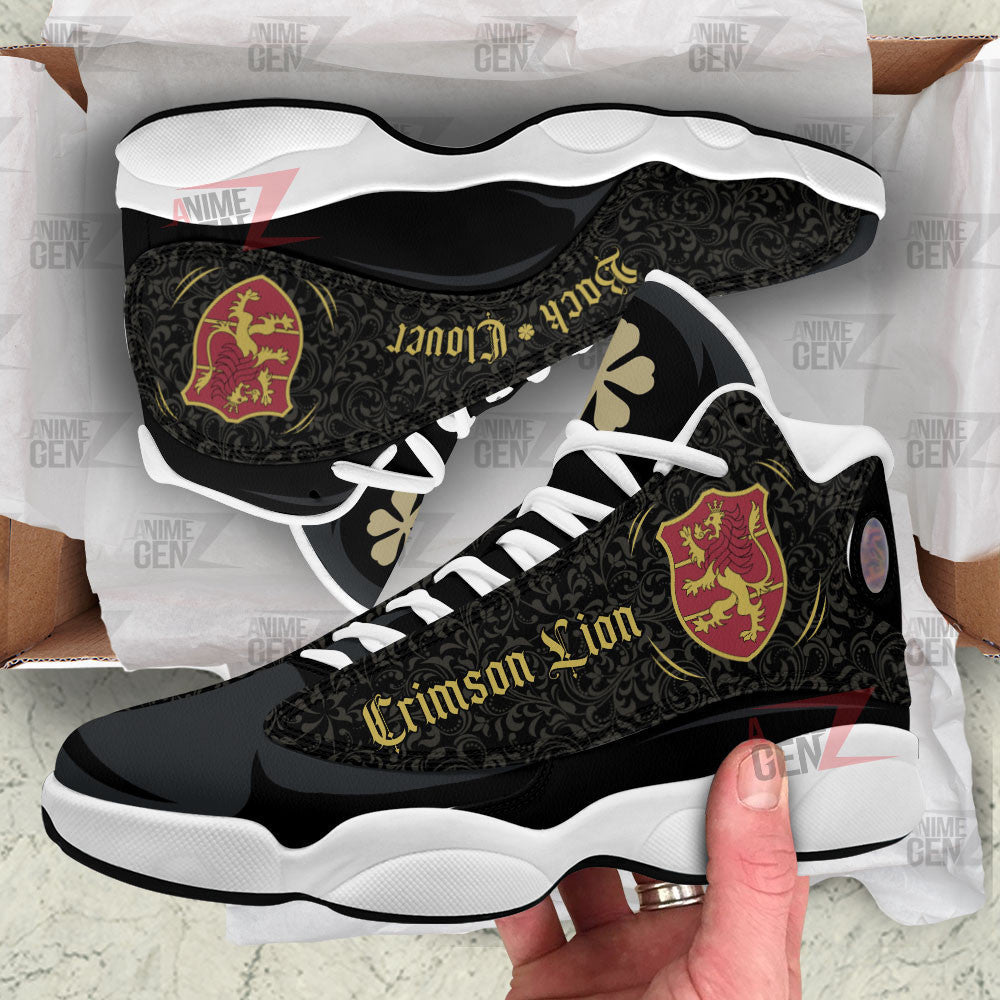 Back Clover Crimson Lion Air Jordan 13 Custom Anime Shoes