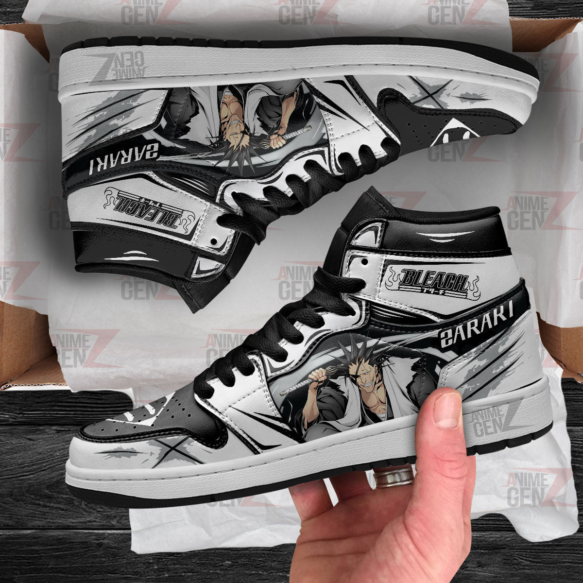 Bleach Kenpachi Zaraki JD Sneakers Custom Anime Shoes