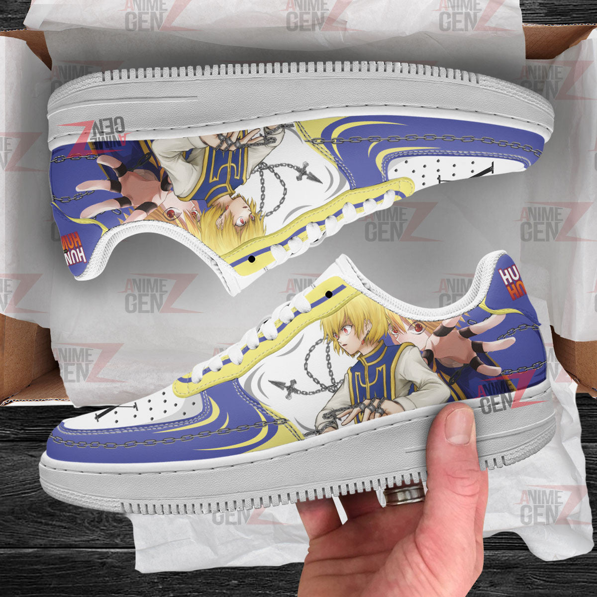 Hunter x Hunter Kurapika Kurta Morow Air Sneakers Custom Anime Shoes