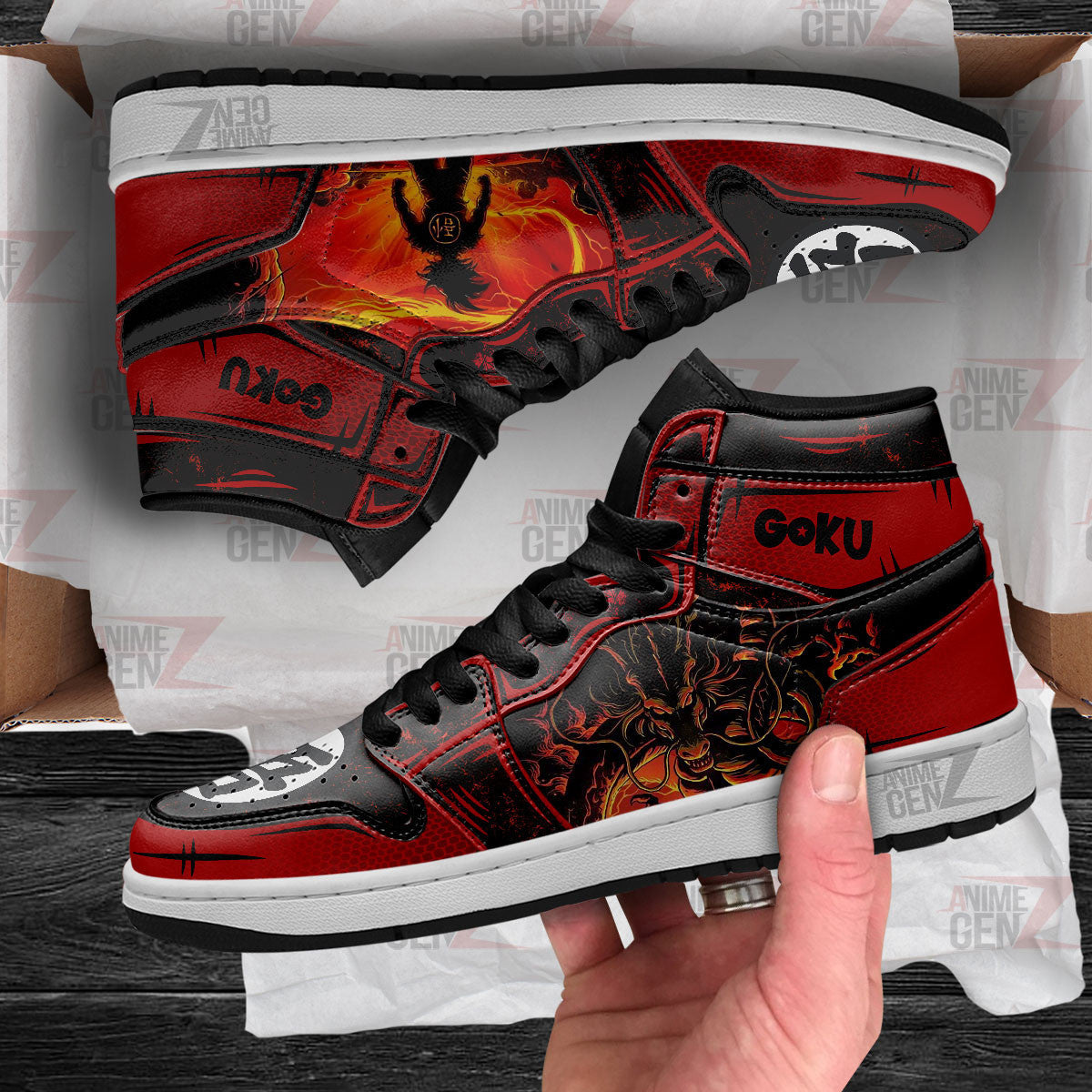 Dragon Ball Son Goku Shenron Dragon JD Sneakers Custom Anime Shoes