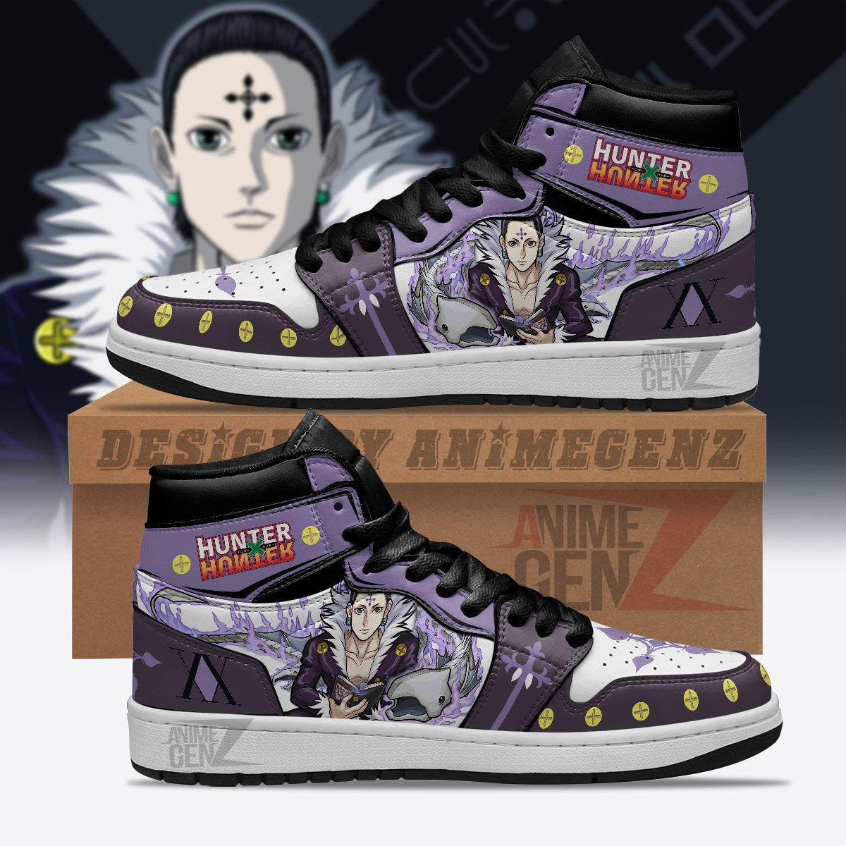 Chrollo Lucilfer JD Sneakers Hunter x Hunter Custom Anime Shoes