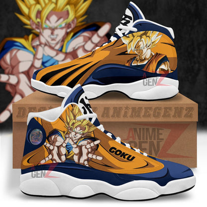 Dragon Ball Goku Super Saiyan 2 Air Jordan 13 Sneakers Custom Anime Shoes