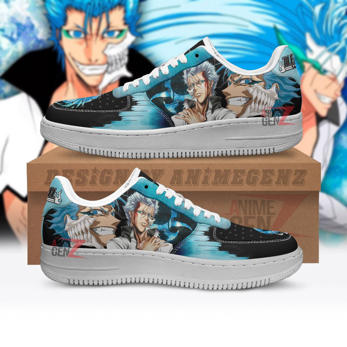 Bleach Grimmjow Jaegerjaquez Sneakers Custom Anime Shoes