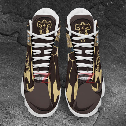 Black Clover Air Jordan 13 Sneakers Luck Voltia Black Bull Custom Anime Shoes