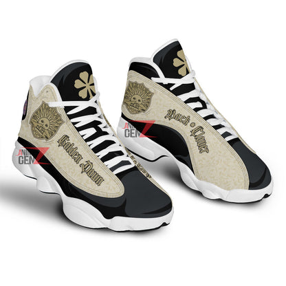 Back Clover Golden Dawn Air Jordan 13 Custom Anime Shoes