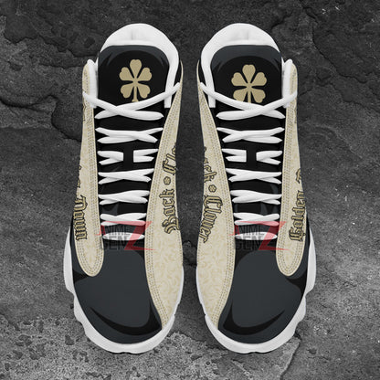 Back Clover Golden Dawn Air Jordan 13 Custom Anime Shoes