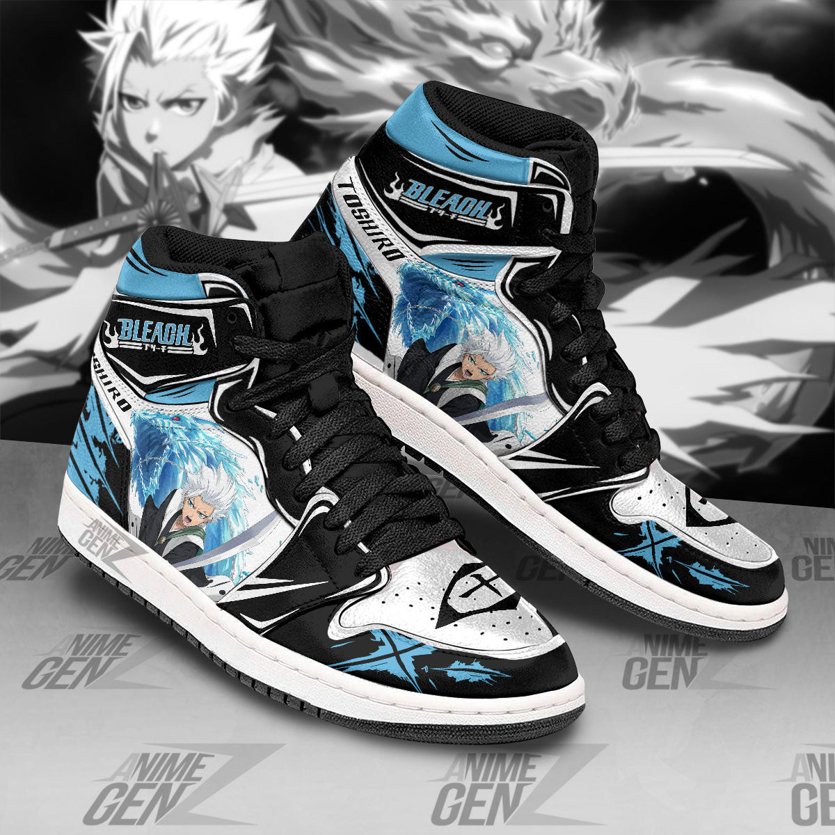 Bleach Toshiro Hitsugaya JD Sneakers Custom Anime Shoes