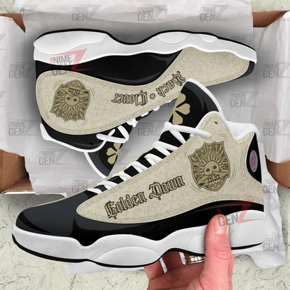 Back Clover Golden Dawn Air Jordan 13 Custom Anime Shoes