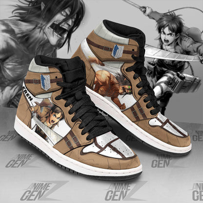Attack On Titan JD Sneakersren Yeager Custom Anime Shoes