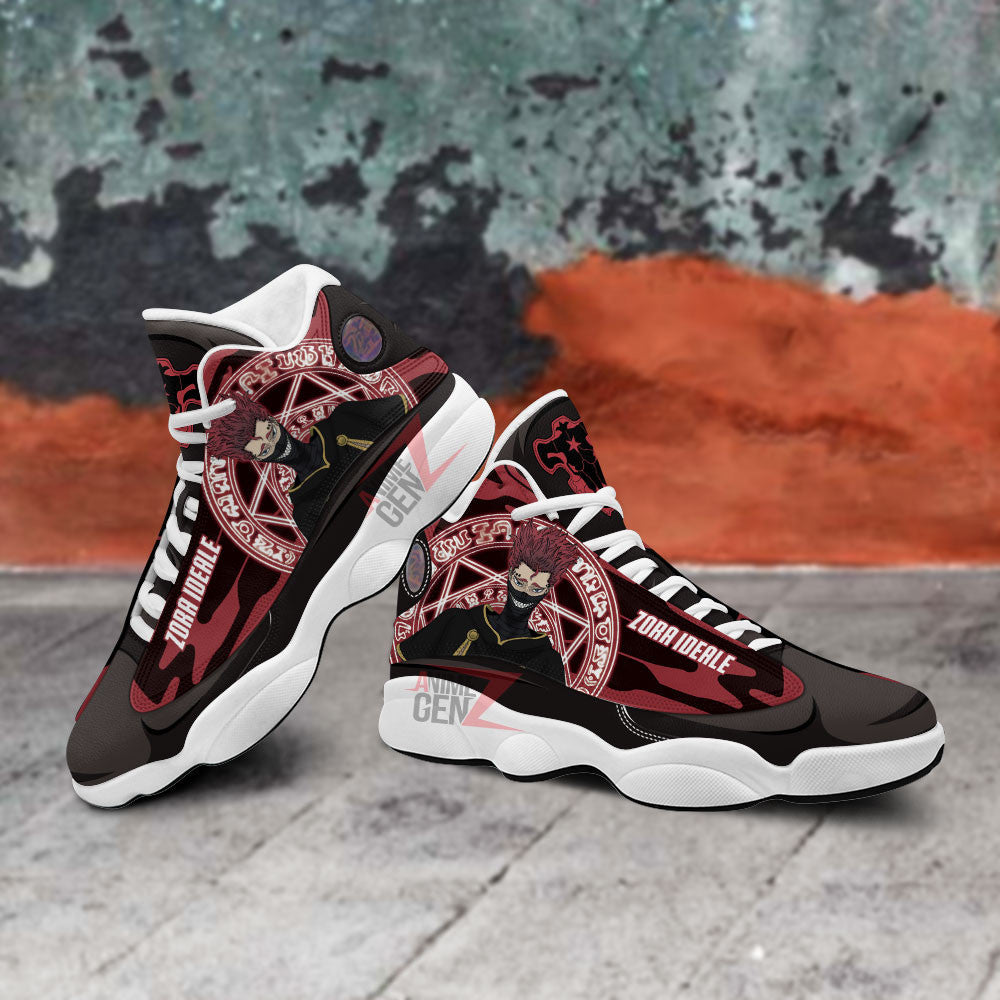 Black Clover Zora Ideale Air Jordan 13 Sneakers Black Bull Custom Anime Shoes