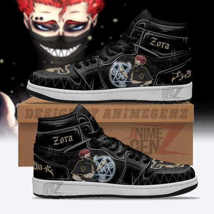 Zora Ideale JD Sneakers Black Clover Custom Anime Shoes