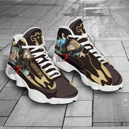 Black Clover Air Jordan 13 Sneakers Luck Voltia Black Bull Custom Anime Shoes