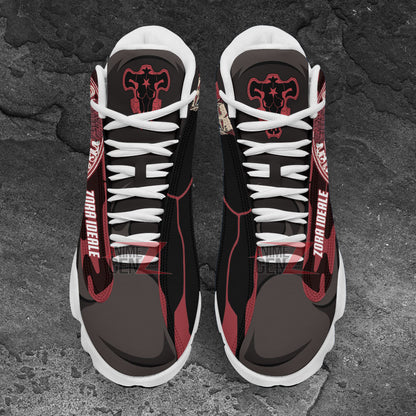 Black Clover Zora Ideale Air Jordan 13 Sneakers Black Bull Custom Anime Shoes