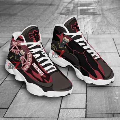 Black Clover Zora Ideale Air Jordan 13 Sneakers Black Bull Custom Anime Shoes