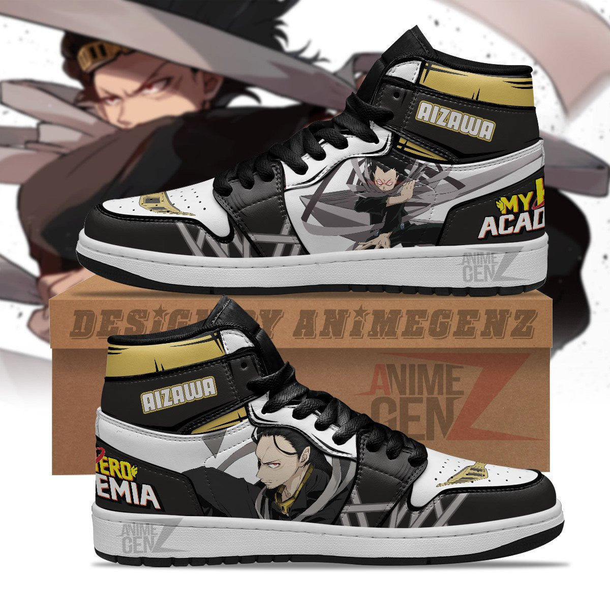 Shota Aizawa JD Sneakers Custom Anime My Hero Academia Shoes