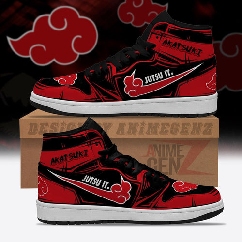 Naruto Akatsuki JD Sneakers Akatsuki Jutsu It Custom Anime Shoes