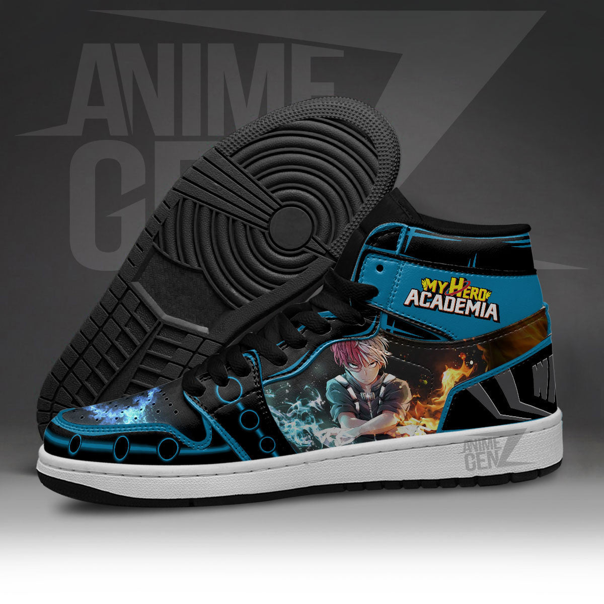 Musketeers Todoroki Shouto JD Sneakers Custom Anime My Hero Academia Shoes