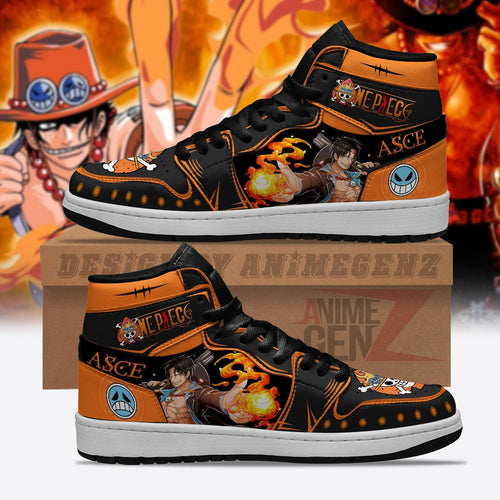 One Piece Portgas D Ace JD Sneakers Custom Anime Shoes