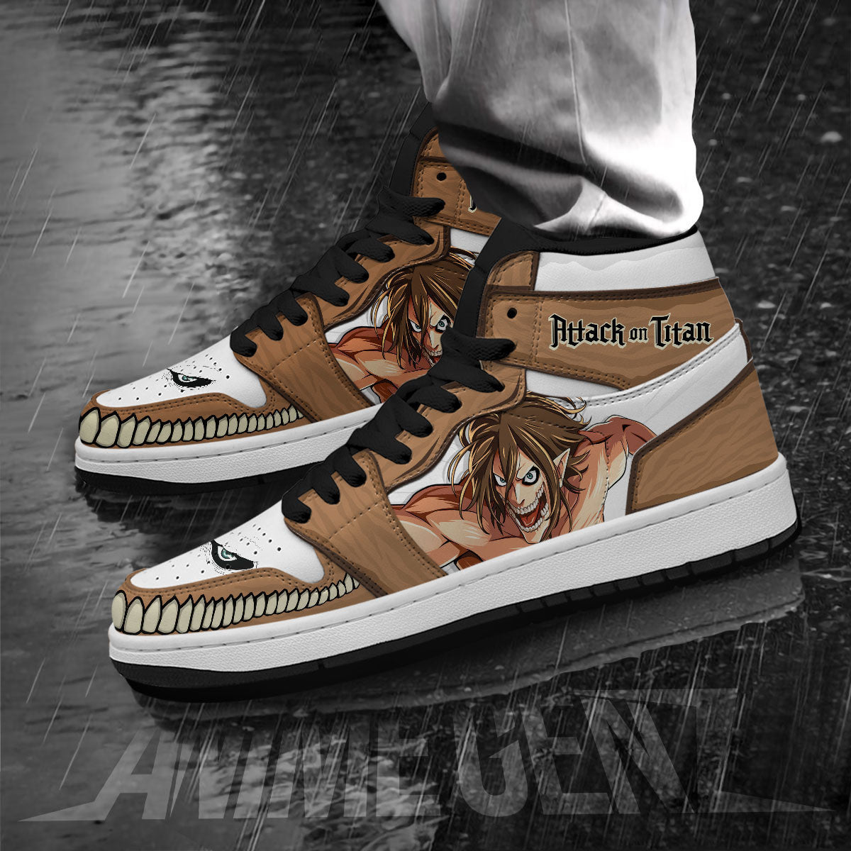 Attack On Titan JD Sneakers Eren Titan Custom Anime Shoes