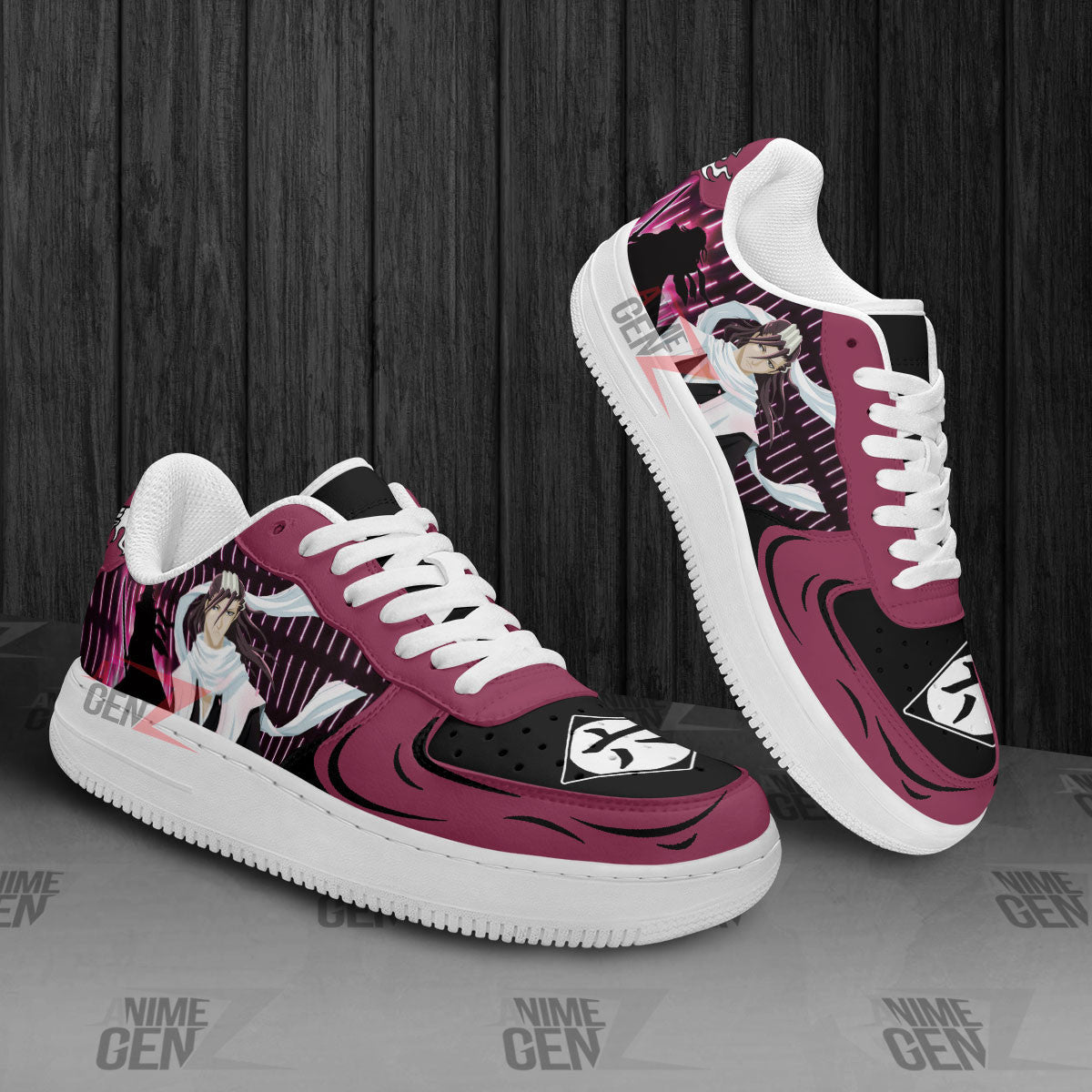 Bleach Byakuya Kuchiki Air Sneakers Custom Anime Shoes