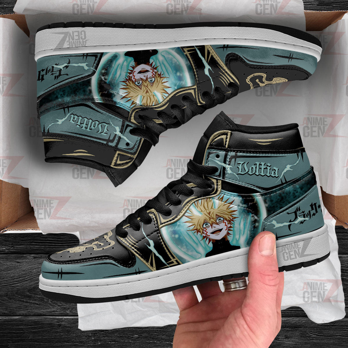 Black Clover Luck Voltia JD Sneakers Custom Anime Shoes