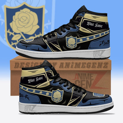 Blue Rose JD Sneakers Black Clover Custom Anime Shoes