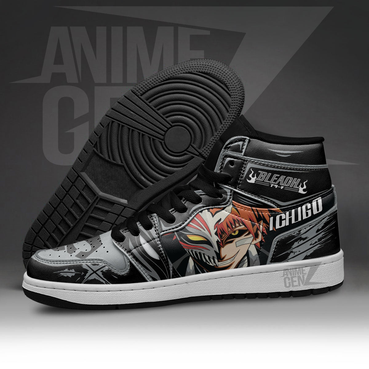 Bleach JD Sneakers Kurosaki Ichigo Holow Mask Custom Anime Shoes