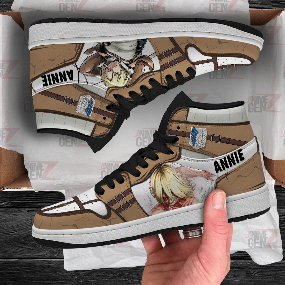 Attack On Titan JD Sneakers Annie Leonhart Custom Anime Shoes