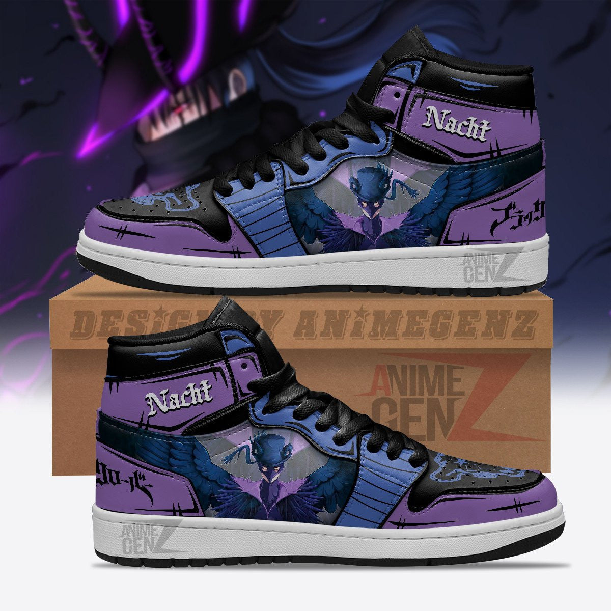 Black Clover Nacht Faust JD Sneakers Custom Anime Shoes