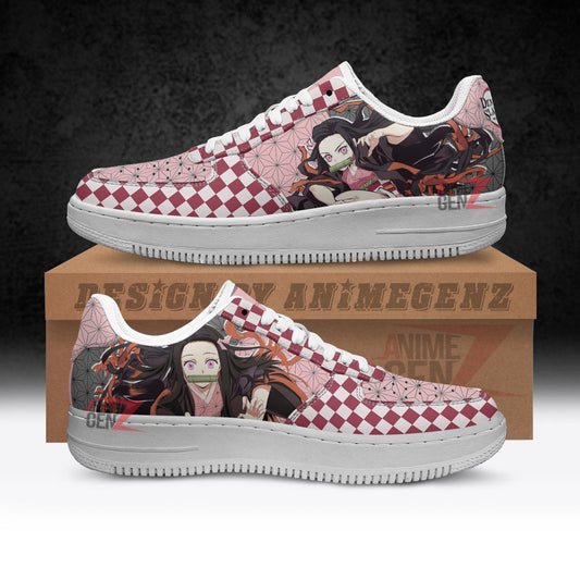 Demon Slayer Nezuko symbol Air Sneakers Custom Anime Shoes