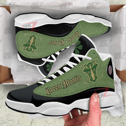 Back Clover Green Mantis Air Jordan 13 Custom Anime Shoes