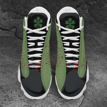 Back Clover Green Mantis Air Jordan 13 Custom Anime Shoes