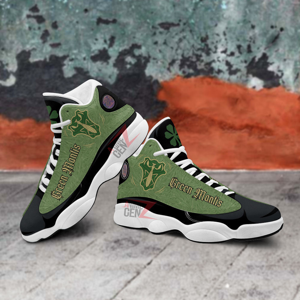 Back Clover Green Mantis Air Jordan 13 Custom Anime Shoes