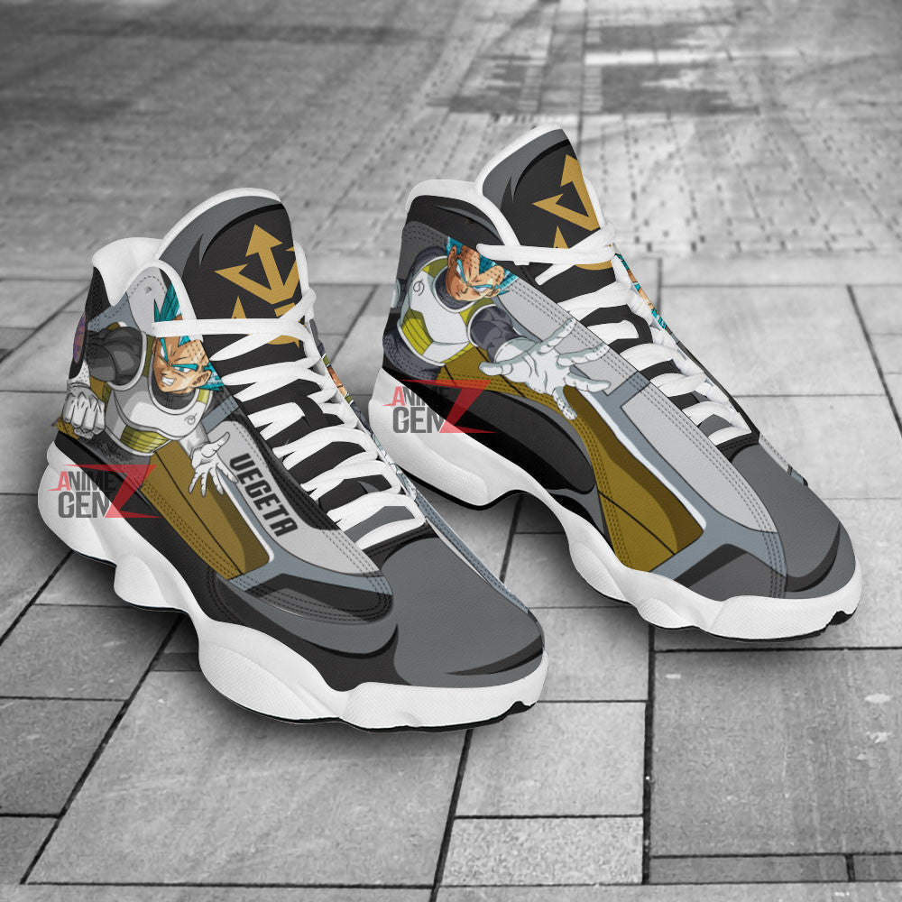 Dragon Ball Vegeta Fukkatsu Super Saiyan God Air Jordan 13 Sneakers Custom Anime Shoes