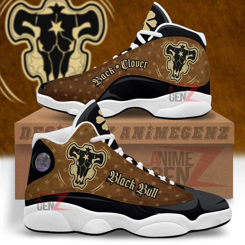 Back Clover Black Bull Air Jordan 13 Custom Anime Shoes