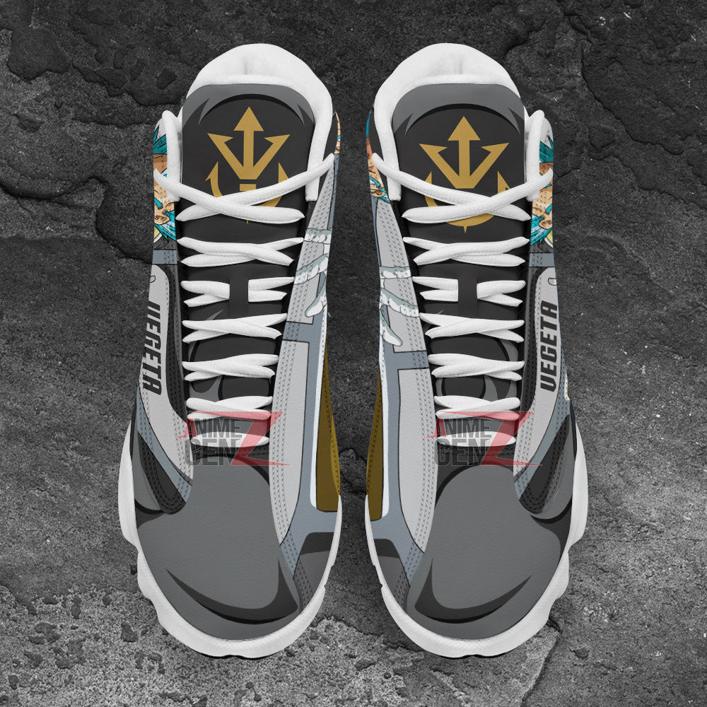Dragon Ball Vegeta Fukkatsu Super Saiyan God Air Jordan 13 Sneakers Custom Anime Shoes