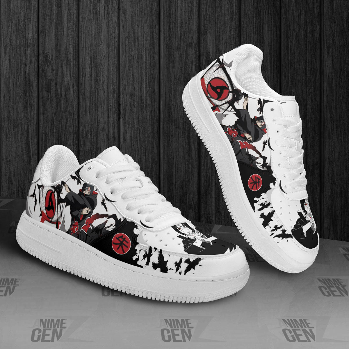 Naruto Itachi Akatsuki Air Sneakers Custom Anime Shoes