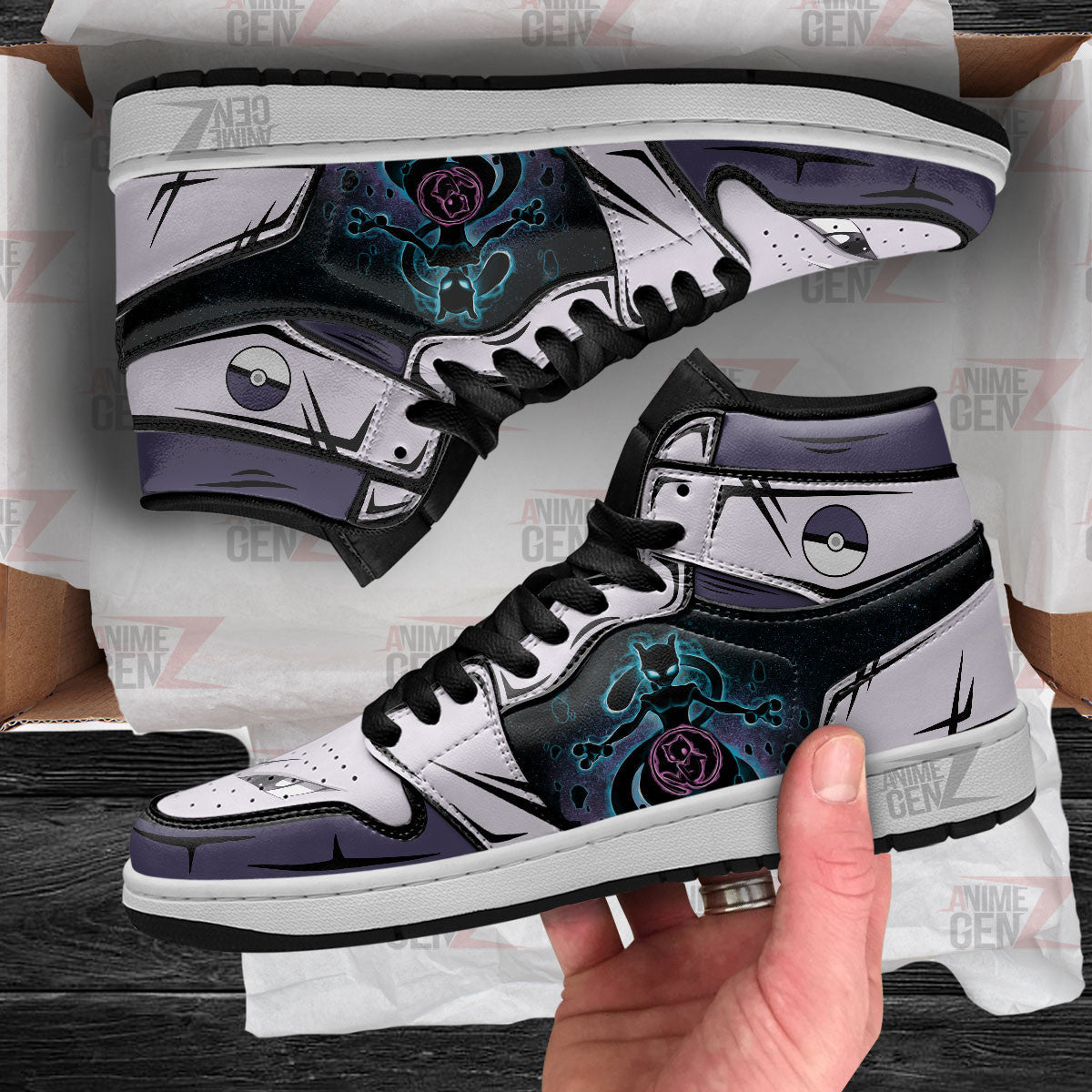 Pokemon Mewtwo JD Sneakers Custom Anime Shoes