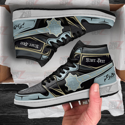 Azure Deer JD Sneakers Black Clover Custom Anime Shoes