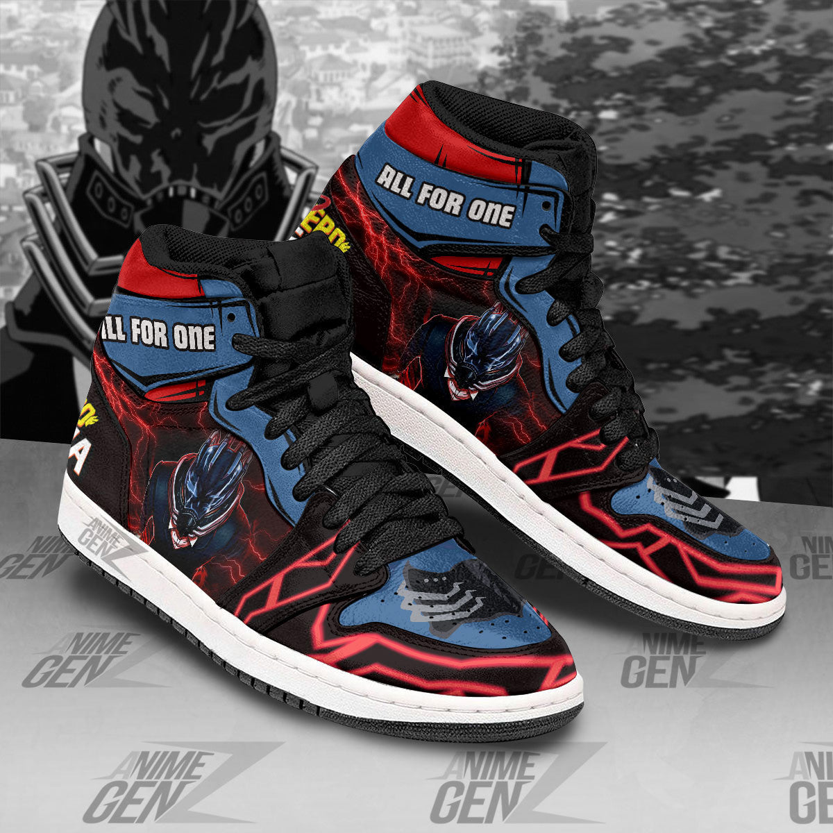 All For One JD Sneakers Custom Anime My Hero Academia Shoes
