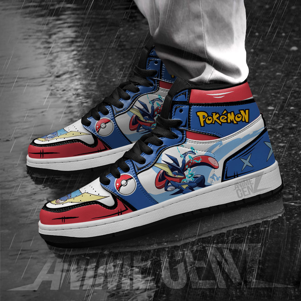 Pokemon Greninja JD Sneakers Custom Pokemon Anime Shoes