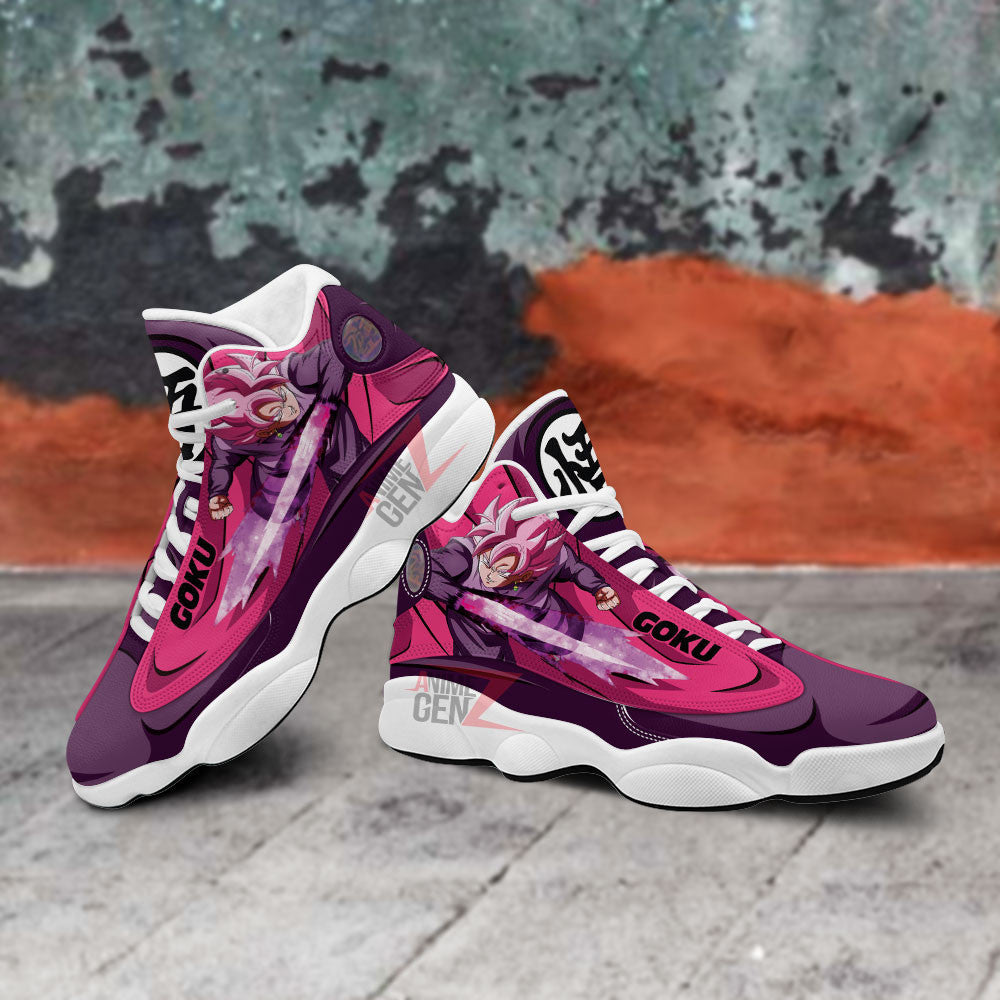 Dragon Ball Sneakers Goku Black Rose Air Jordan 13 Sneakers Custom Anime Shoes