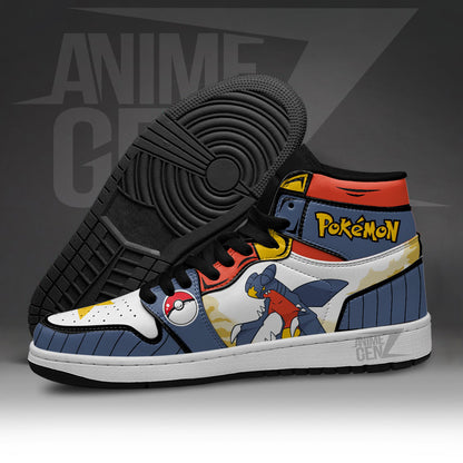 Pokemon Garchomp JD Sneakers Custom Pokemon Anime Shoes