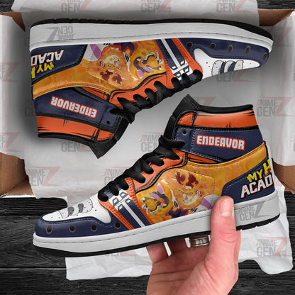 Enji Todoroki Endeavor JD Sneakers Custom Anime My Hero Academia Shoes