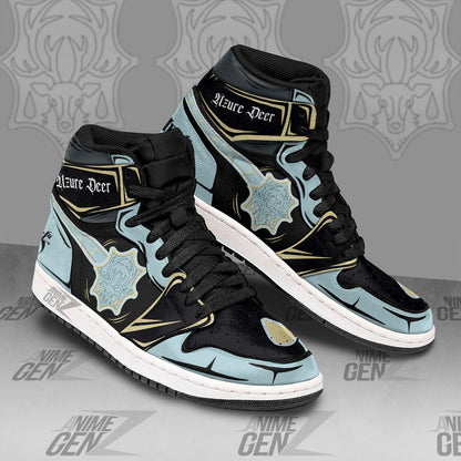 Azure Deer JD Sneakers Black Clover Custom Anime Shoes