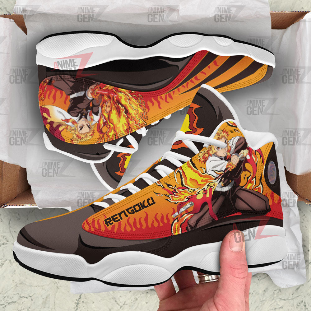 Demon Slayer Air JD13 Sneakers Rengoku Custom Anime Shoes