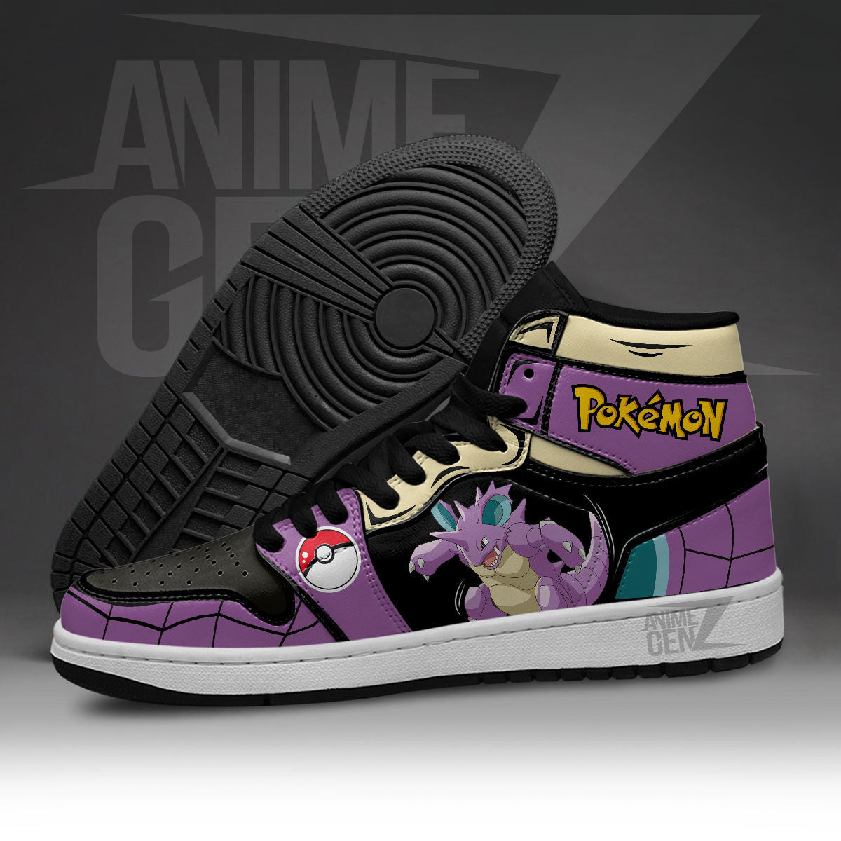 Pokemon Nidoking JD Sneakers Custom Pokemon Anime Shoes